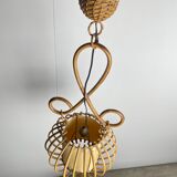 Vintage rattan suspension, 1950