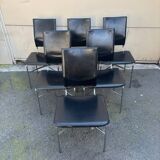 Set of 6 Matteo Grassi leather chairs