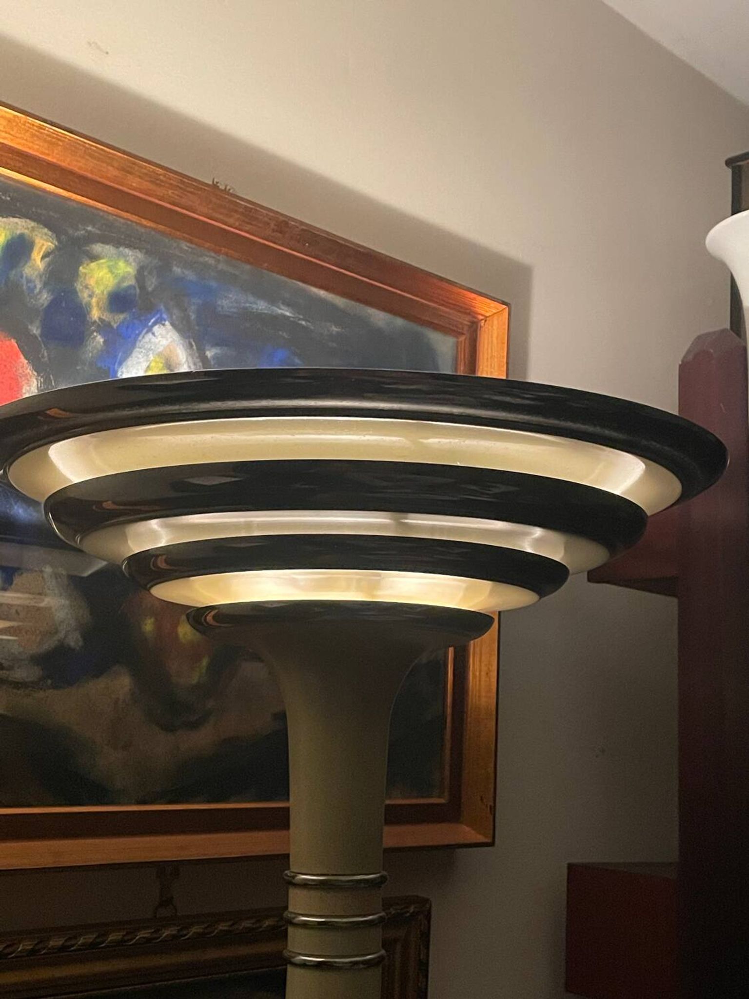 Lampadaire art-déco en métal