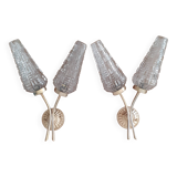 2 art deco wall lights