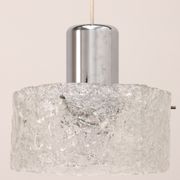 Very rare ice glass lamp produced by Egon Hillebrand, 1960 Germany.