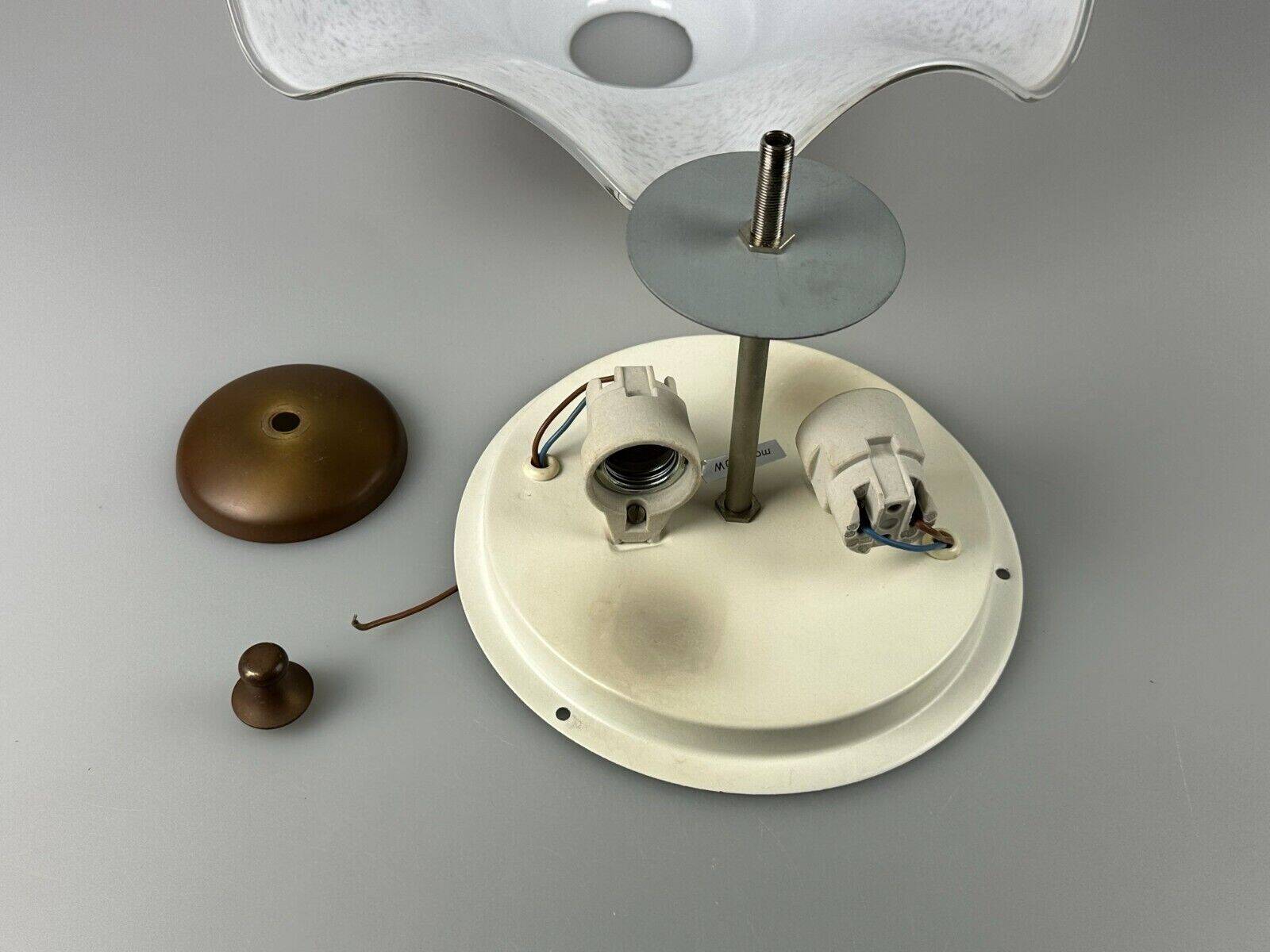 60s 70s Lamp Fixture Ceiling Lamp Flush Mount Doria Glass Space Age