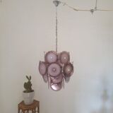 Murano Chandelier - Polychrome Glass - Vistosis 60s. Delicate and very fine