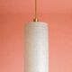 Vintage 1950 glass cylinder pendant light