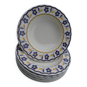 6 assiettes creuses Ceraminter Italy