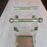 Umbrella stand in brass and clear lucite / plexiglass, 1960s