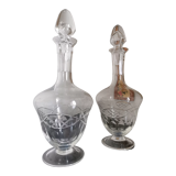 Duo of crystal decanters of Saint Louis