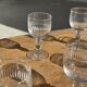 Set of 5 mini liqueur glasses on a stem H10 D8