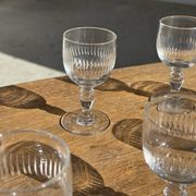 Set of 5 mini liqueur glasses on a stem H10 D8