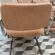 Office chair sled chrome and tweed
