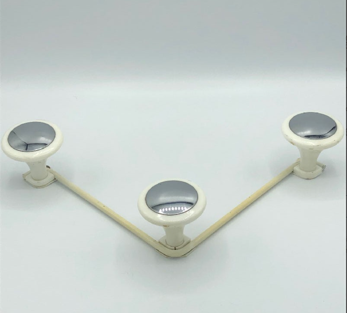 Vintage hook white and chrome