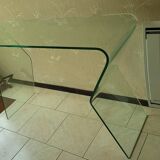 Designer curved glass console