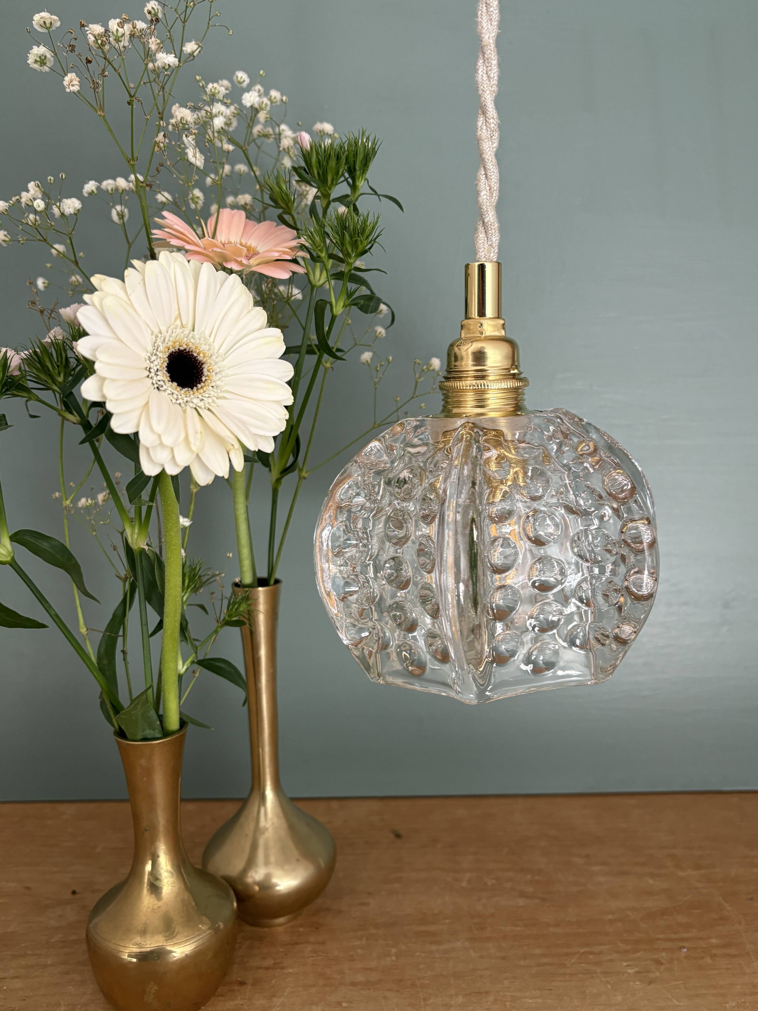 Vintage glass suspension globe