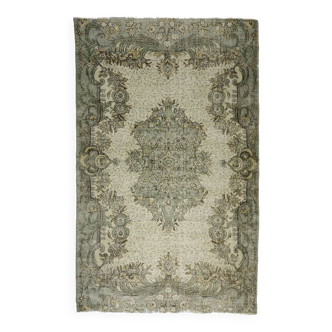 Grand Tapis Oushak Vintage à Motifs Orientaux – Laine 100 % – 311 × 200 cm