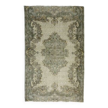 Grand Tapis Oushak Vintage à Motifs Orientaux – Laine 100 % – 311 × 200 cm