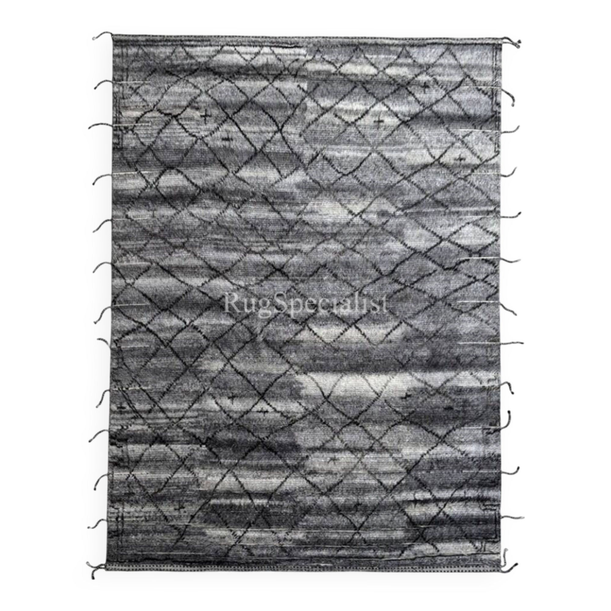 Modern Moroccan style Handmade Rug. 100% Natural Wool. Custom Options Available