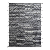 Tapis fait main de style marocain moderne. 100 % laine naturelle. Options personnalisées disponibles.