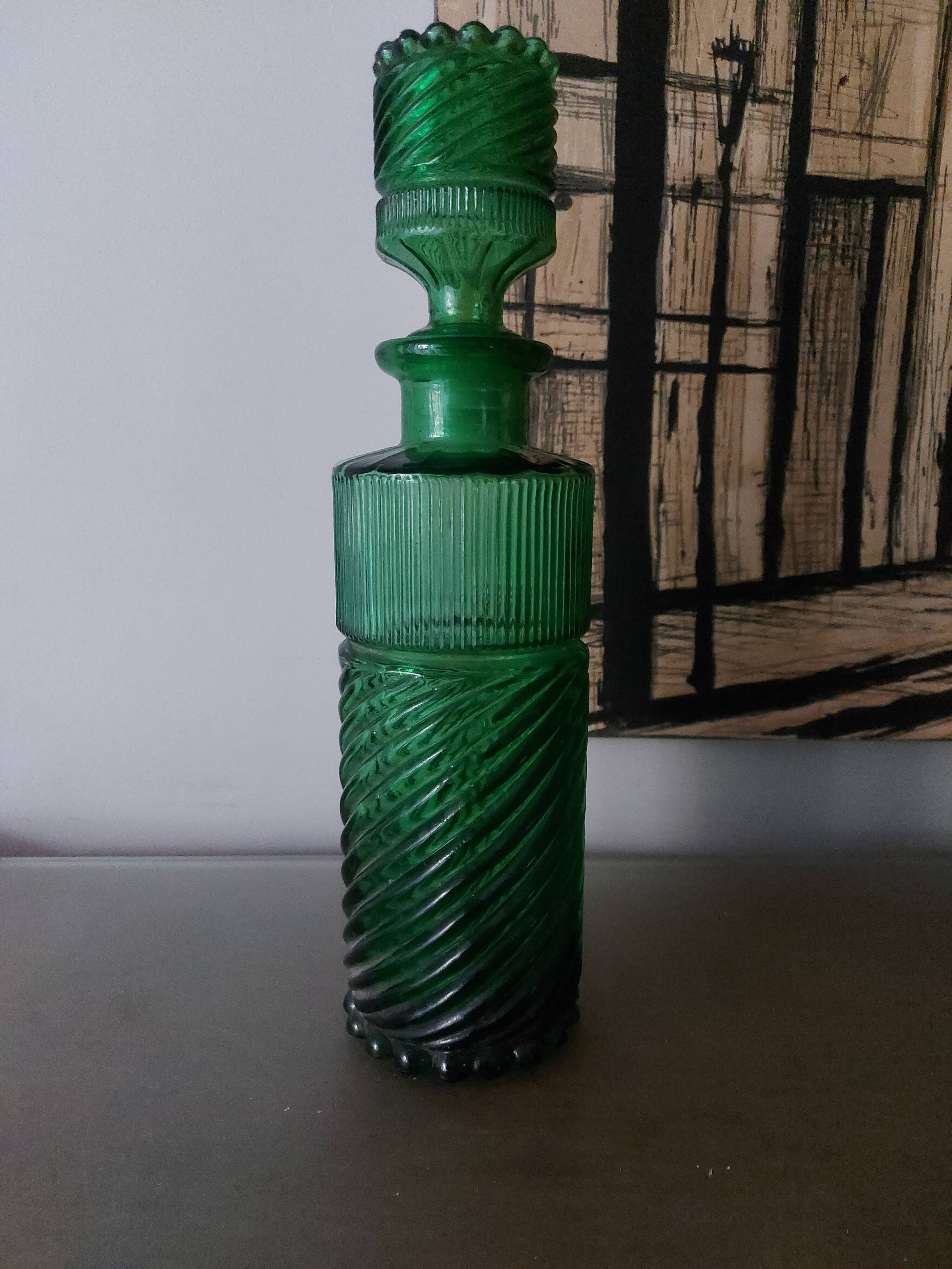 Italian vintage glass bottle