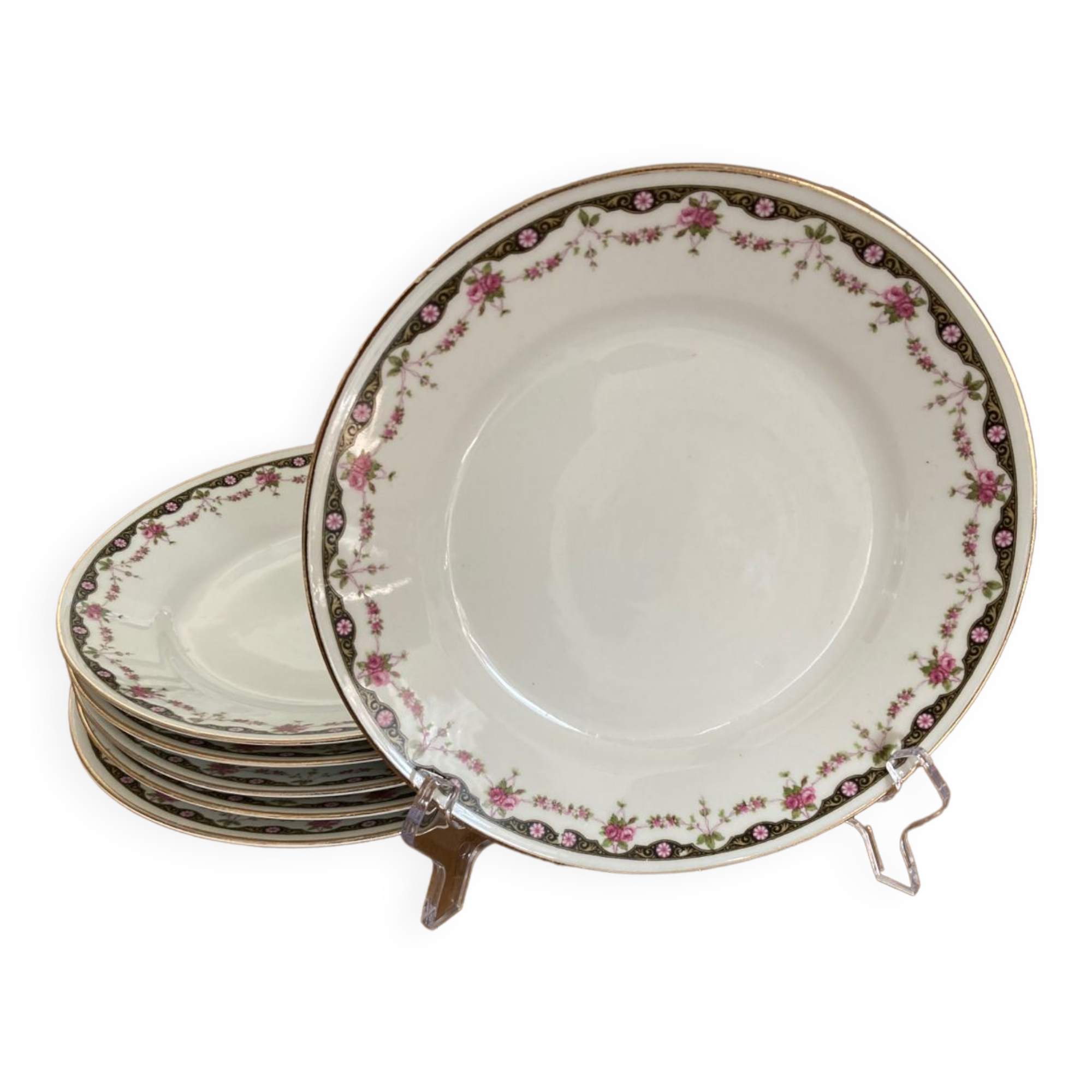 6 Limoges porcelain dessert plates