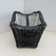 Black and white rattan magazine door