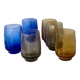 Lot de 6 verres bullés signés Riom