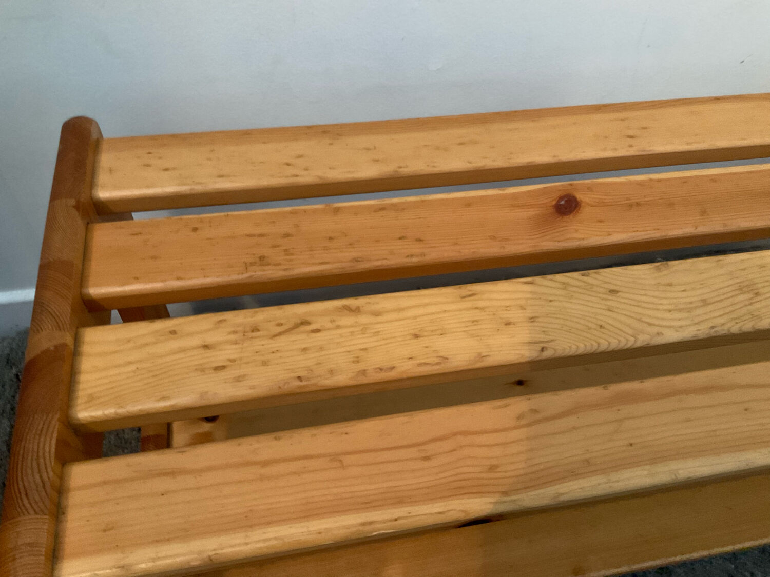 Scandinavian bench in solid pine 70s-80s