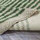 Handmade Berber rug, green and white, size 150 x 250 cm