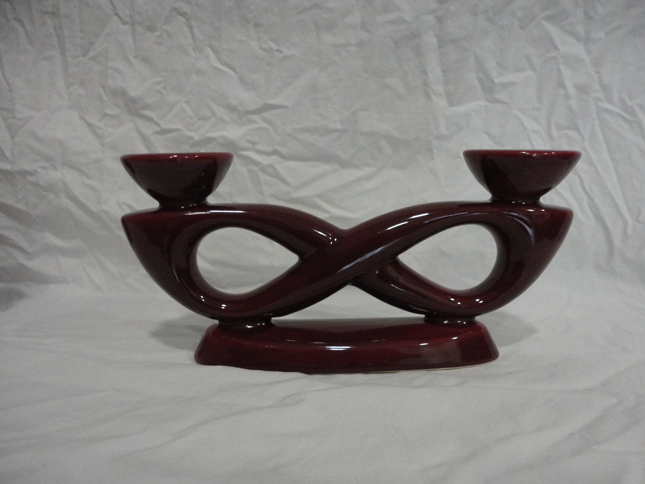 Pair of ceramic candlesticks "vintage"