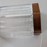 Scandinavian wall lights in copper and pressed glass