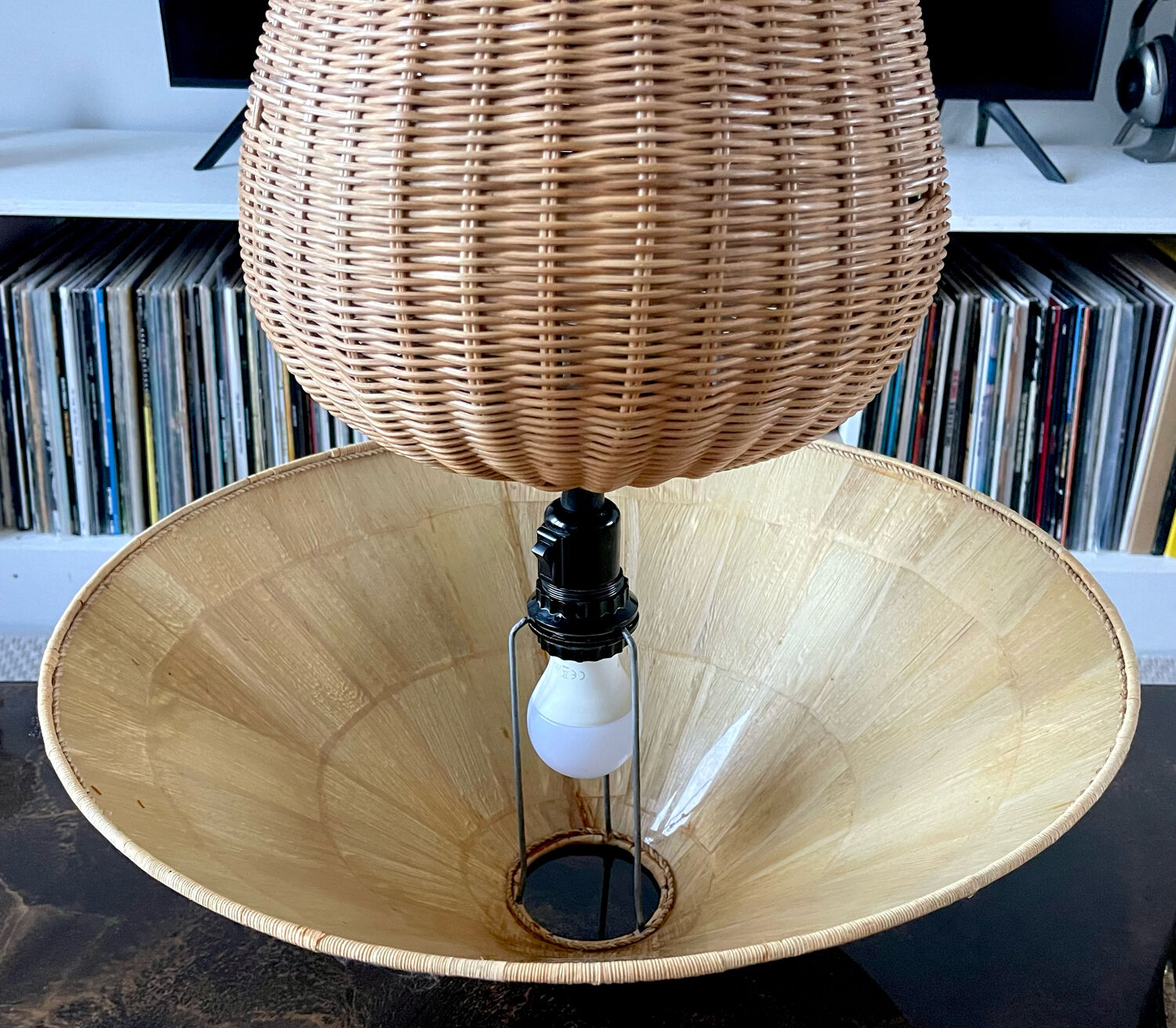 Rattan lamp 1970