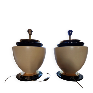 Lot de 2 lampes drimmer hollywood regency