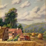 Suite de 4 tableaux hst "les quatre saisons" par l. lartigan xix° / xx°