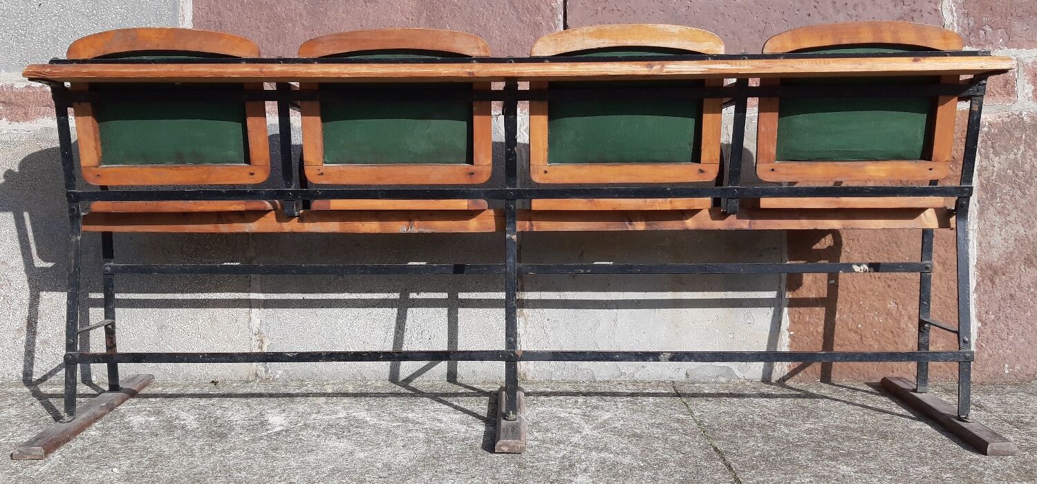 4 seater cinema bench