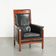 Stylish cowhide Art Deco design armchair
