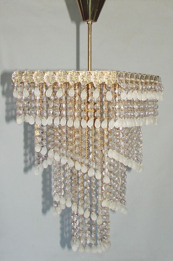 Crystal chandelier cascade, 1960s