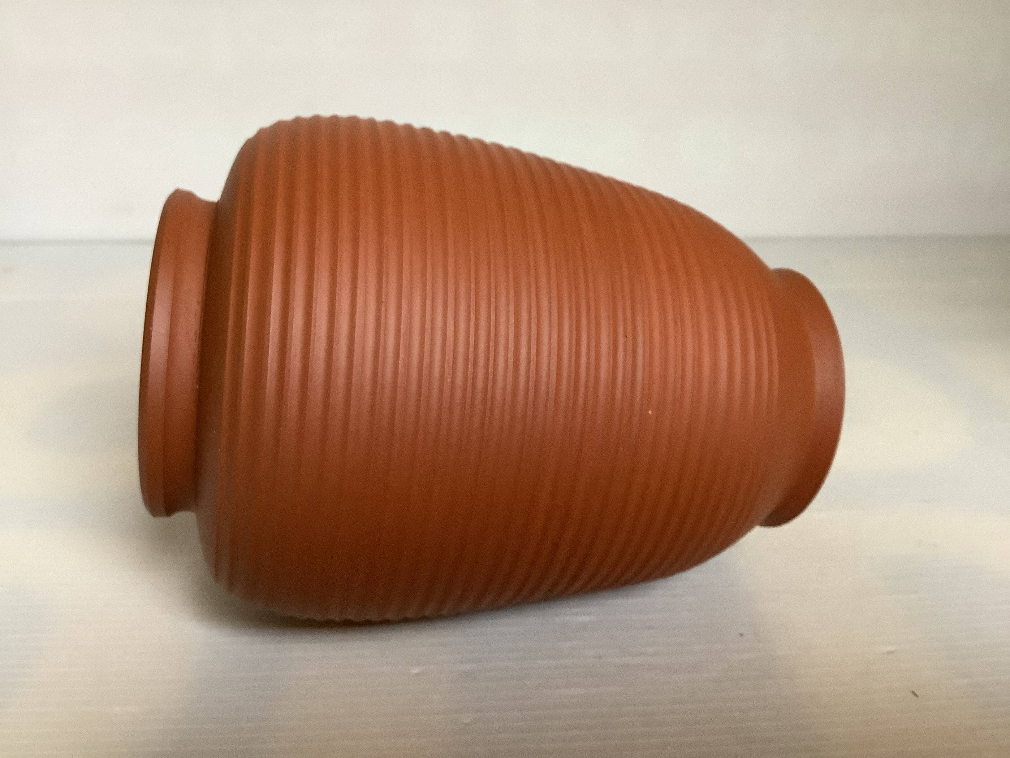 Small vase akru for klinker ceramics terracotta