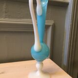 Blue hanse vase in glass paste and opaline