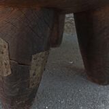 Antique wooden stool. Senufo African art from Côte d'Ivoire.