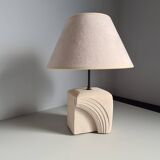 Albert Tormos style sculpture lamp in white stone / 60s / art / artisanal work / Mid-Century / France / 20th century