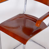 Set Of 4 Restored Bauhaus Beech Plywood Armchairs by Mart Stam, High Gloss, 1930s, Germany