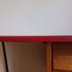 Bureau mid century skaï rouge