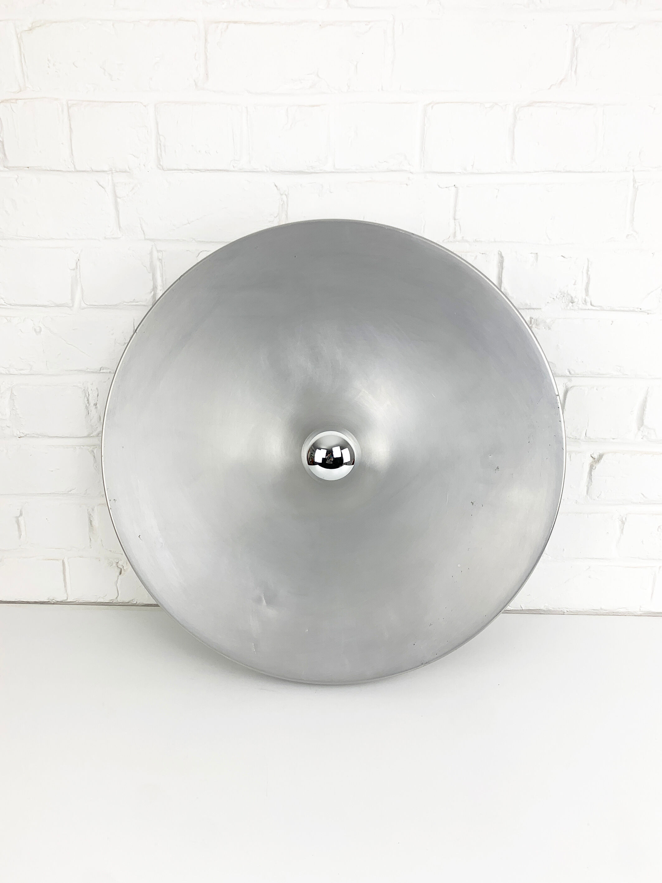 Space age aluminum wall lamp by Staff Leuchten, flush light, 1960-70s