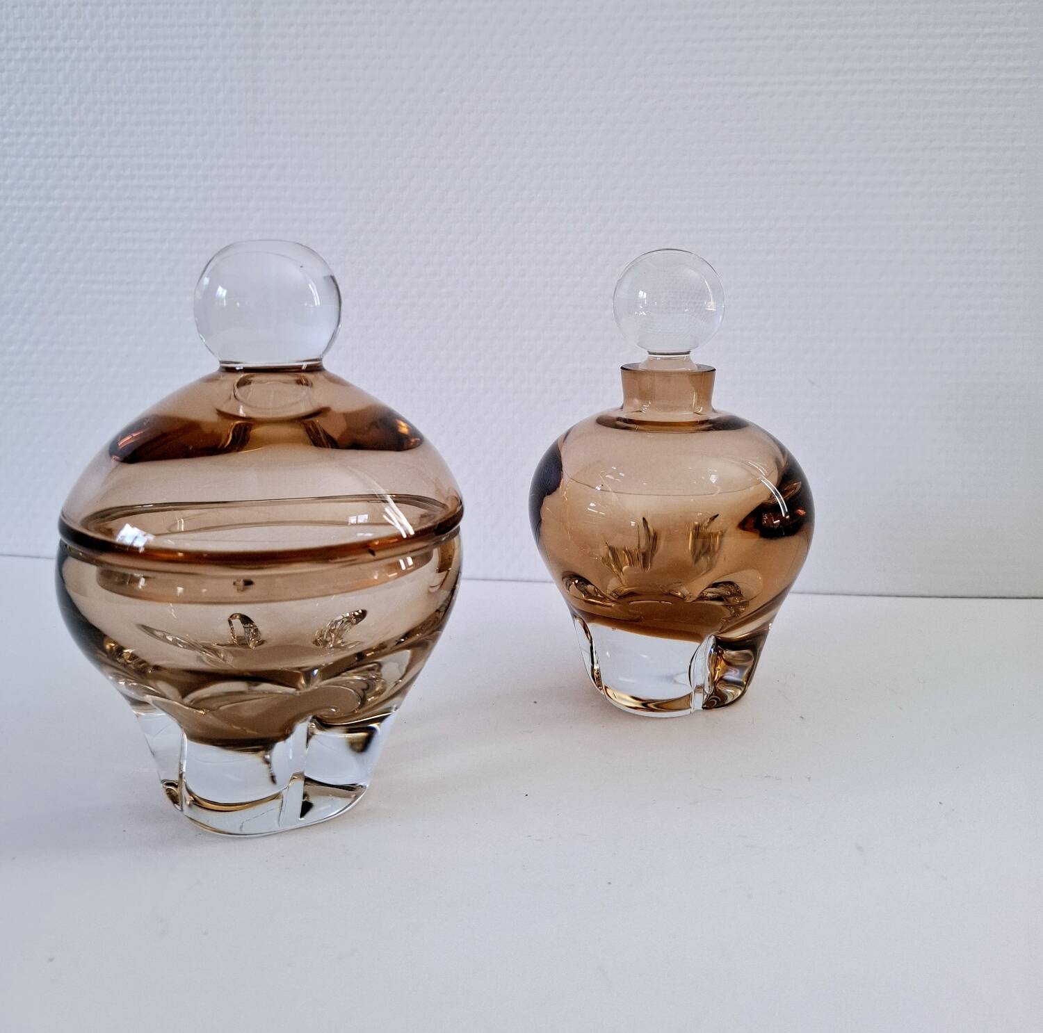 A pair of submerged glassware from the 1940s.