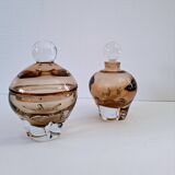 A pair of submerged glassware from the 1940s.