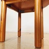Table basse ronde en pin mobilier Alpin