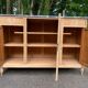 Art Deco buffet renovated in solid oak and breccia marble from the 1930s.