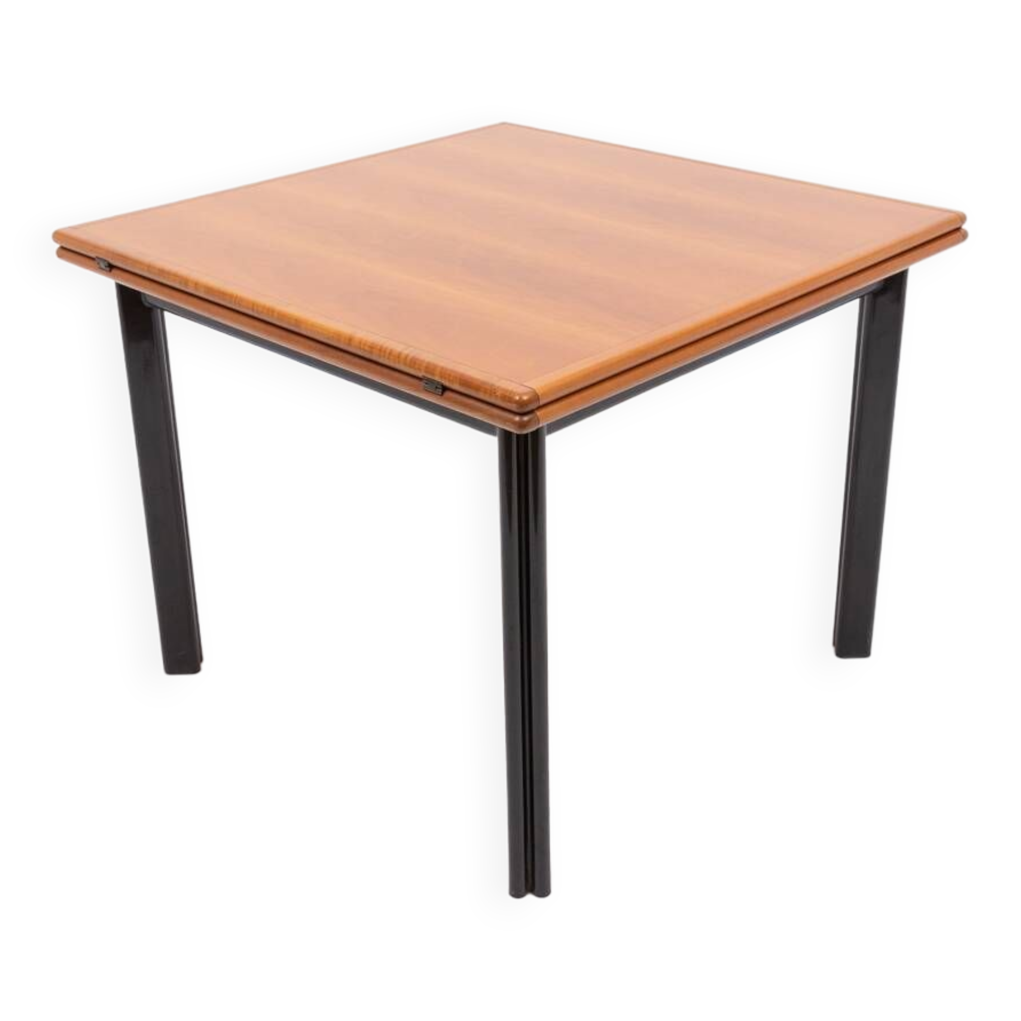 Table à manger vintage pliable en noyer, design italien, 1980