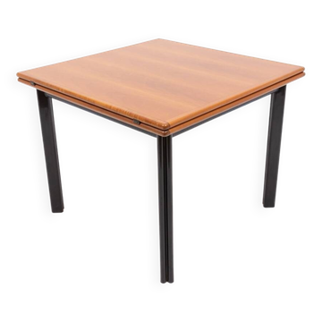 Table à manger vintage pliable en noyer, design italien, 1980