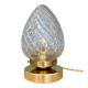 Lampe à poser globe vintage en verre ciselé