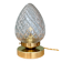 Lampe à poser globe vintage en verre ciselé